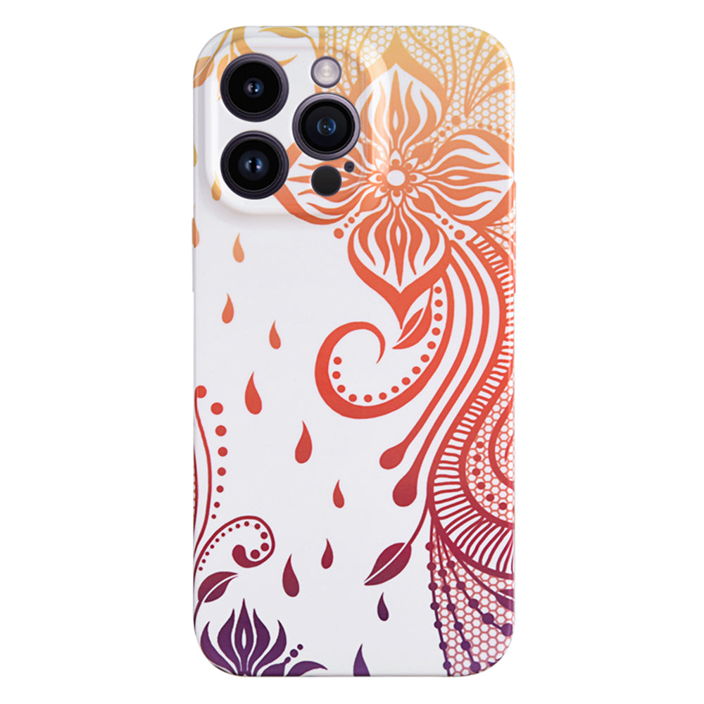 Phone Case for iPhone 14 Pro Hard PC Paper-cut Flower Pattern Slim Design Phone Cover Phone Case for iPhone 14 Pro Hard PC Paper-cut Flower Pattern Slim Design Phone Cover